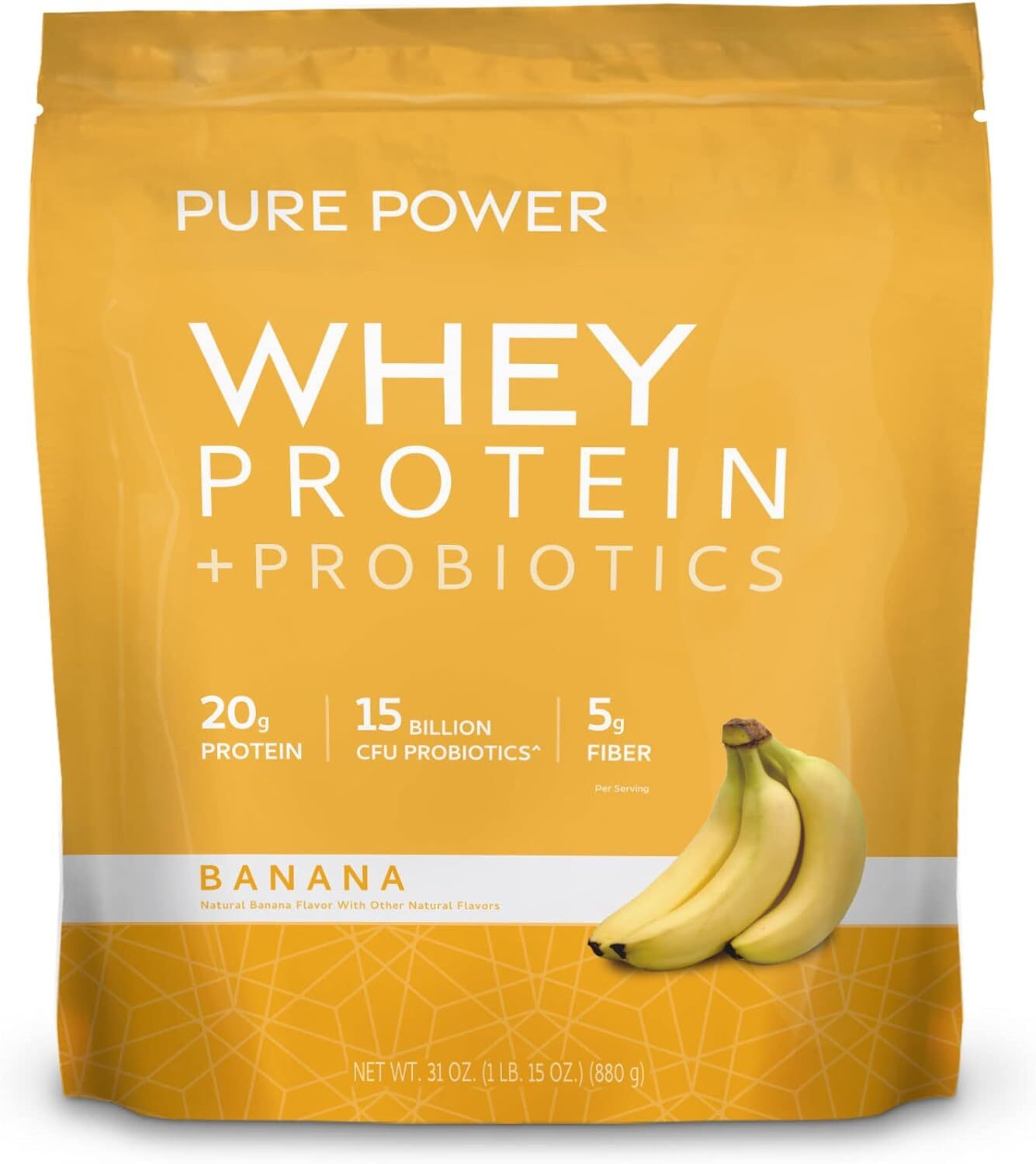 Pure Power Whey Protein Probiotics Banana 1 lb. 15oz. by Dr. Mercola