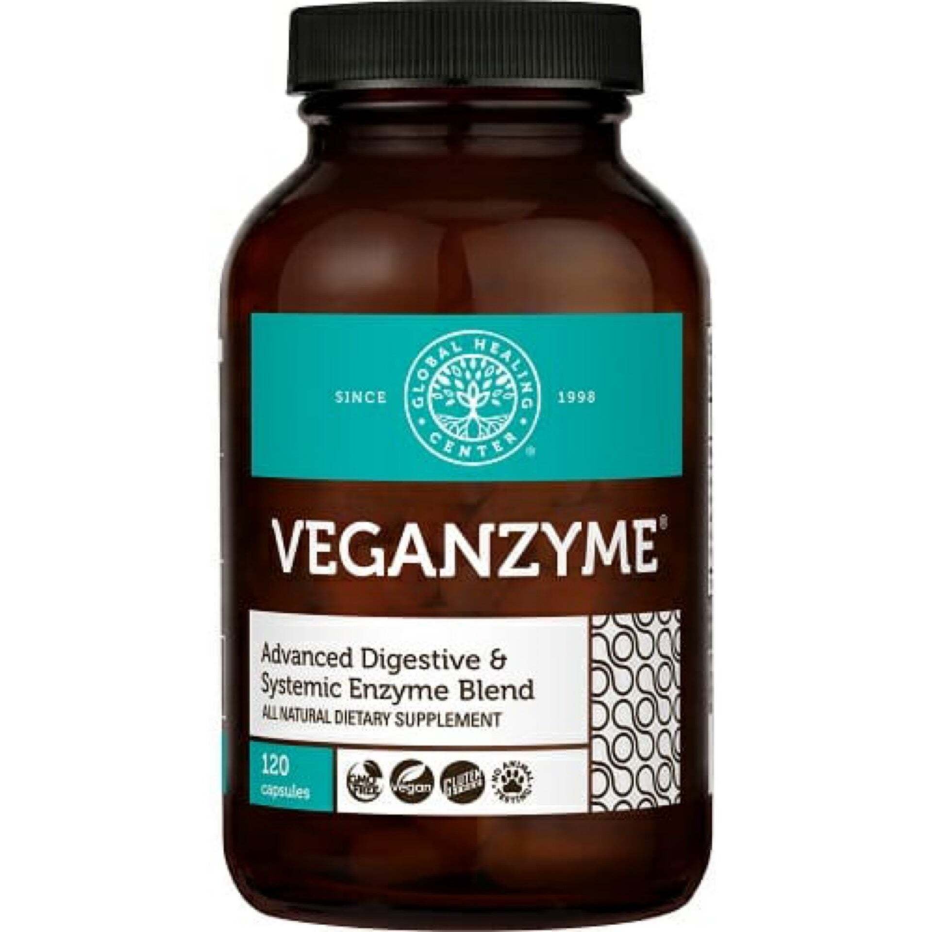 VeganZyme Advance Enzyme Blend 120 Capsules (Global Healing